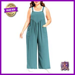Plus Size Overalls Women Loose Fit Wide Leg Jumpsuits Comfy Bib Pockets